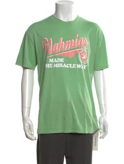 Pre-owned Nahmias Graphic Print Crew Neck T-shirt In Green