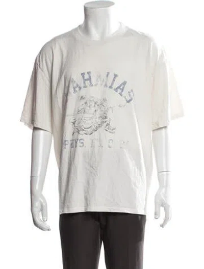 Pre-owned Nahmias Graphic Print Crew Neck T-shirt In Neutrals
