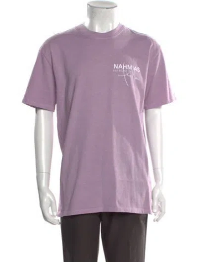 Pre-owned Nahmias Graphic Print Crew Neck T-shirt In Purple