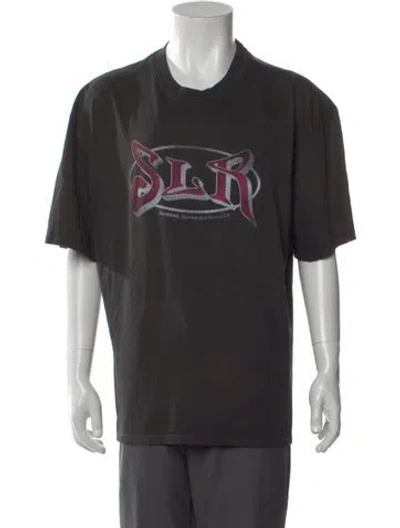 Pre-owned Nahmias Graphic Print Crew Neck T-shirt W/ Tags In Black
