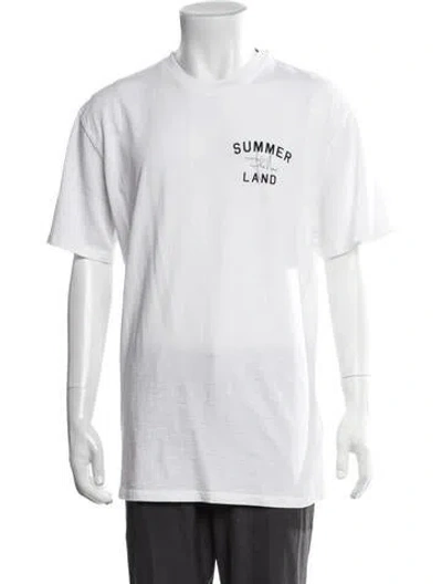 Pre-owned Nahmias Graphic Print Crew Neck T-shirt W/ Tags In White