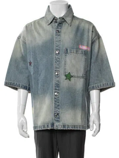 Pre-owned Nahmias Graphic Print Jacket In Blue