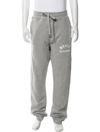 Pre-owned Nahmias Graphic Print Lounge Bottoms In Gray