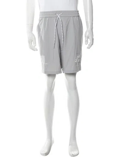 Pre-owned Nahmias Graphic Print Swim Trunks W/ Tags In Grey