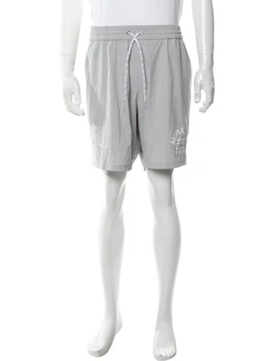 Pre-owned Nahmias Graphic Print Swim Trunks W/ Tags In Grey