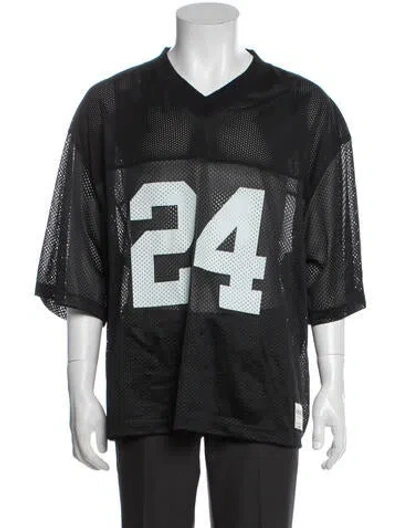 Pre-owned Nahmias Graphic Print V-neck Jersey W/ Tags In Black