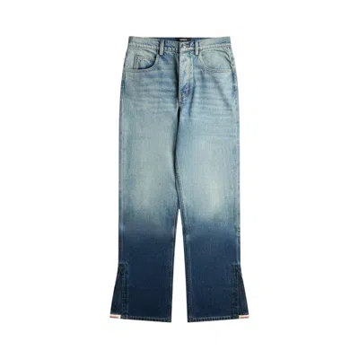 Pre-owned Nahmias High Tide Split Seam Straight Leg Jean 'denim' | Blue | Men's Size 30