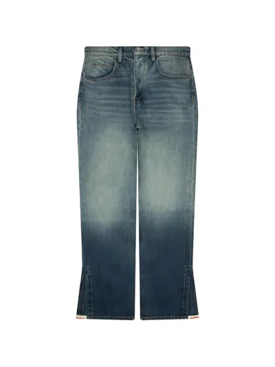 Nahmias High Tide Split-seam Jeans In Blue