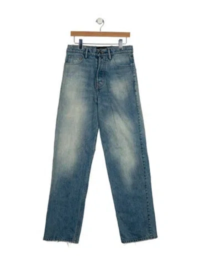 Pre-owned Nahmias High-rise Wide Leg Jeans In Blue