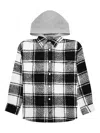 Nahmias Hooded Checked Flannel Jacket In Black