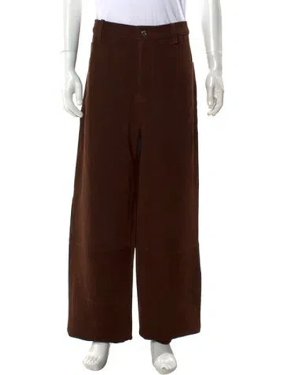 Pre-owned Nahmias Leather Pants W/ Tags In Brown