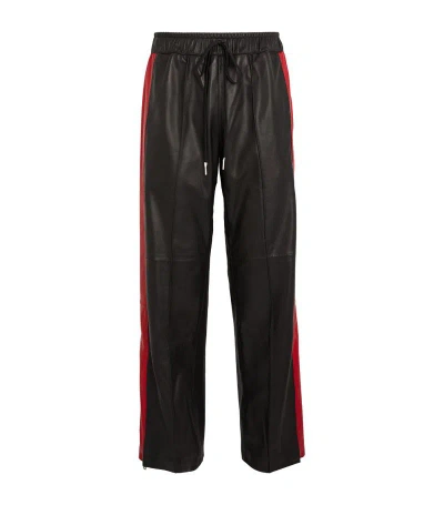 Nahmias Leather Track Trousers In Multi
