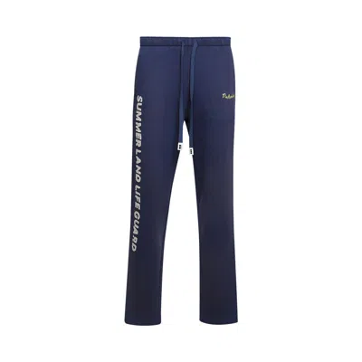 Pre-owned Nahmias Life Guard Wide Sweatpants 'worn Navy Fleece' | Blue | Men's Size Xxl