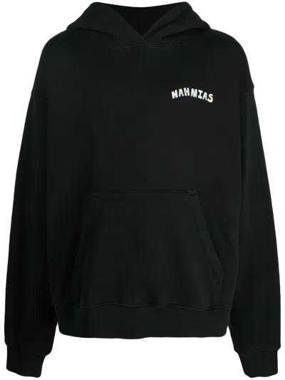 Nahmias Logo-print Cotton Hoodie In Black