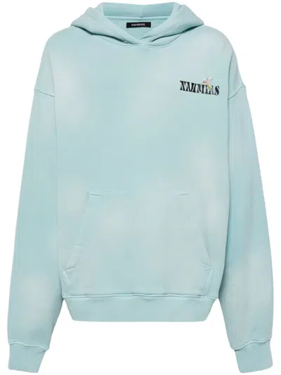 Nahmias Logo-print Cotton Hoodie In Blue
