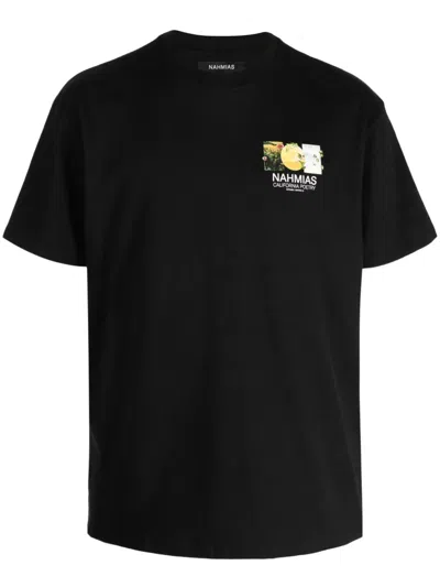 Nahmias Men's Landscape Logo Cotton T-shirt In Black