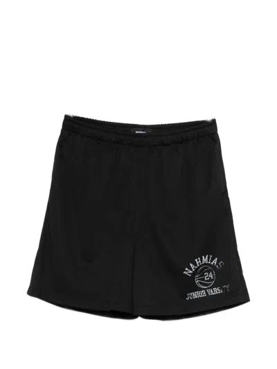 Nahmias Logo-print Drawstring Shorts In Black