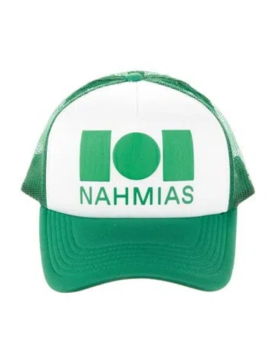Pre-owned Nahmias Logo Two Tone Trucker Hat In Green