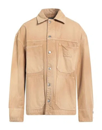 Nahmias Man Denim Outerwear Sand Size L Cotton In Beige