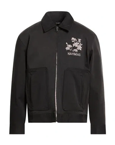 Nahmias Man Jacket Black Size Xl Cotton