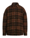 Nahmias Check-patterned Overshirt In Brown