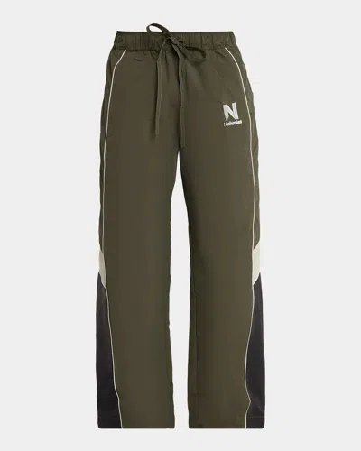 Nahmias Men & Apos;s Colorblocked Warm-up Pants In Green