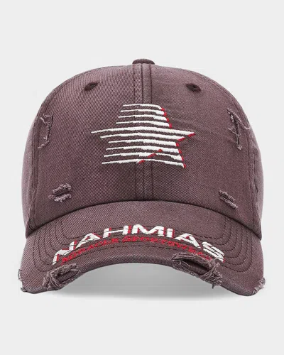 Nahmias Men & Apos;s Miracle Sportswear Cotton-blend Baseball Hat In Worn Black