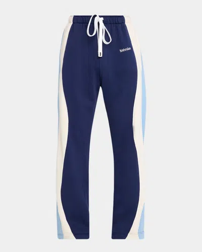 Nahmias Men & Apos;s Ollie Colorblocked Sweatpants In Worn Navy