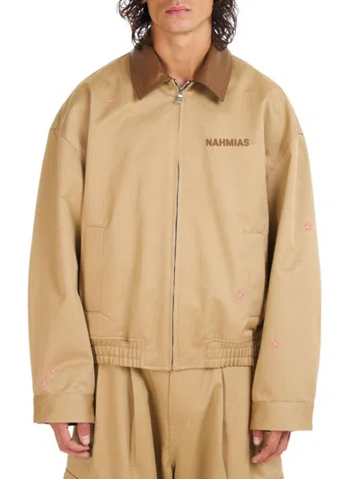 Nahmias Men's Bloom Workwear Woven Jacket In Brown