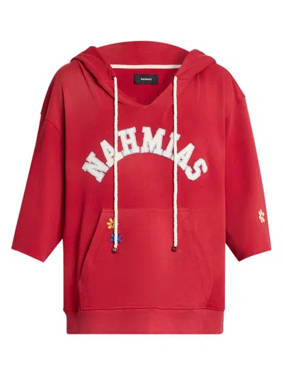 Nahmias Men's Daydreaming Cotton Cut-off Hoodie In Red