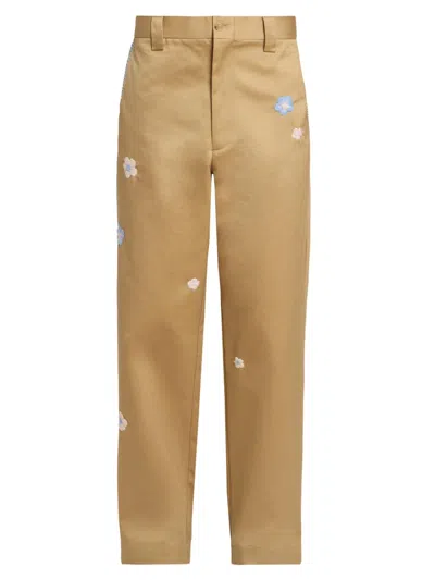 Nahmias Men's Daydreaming Flower Worker Pants In Brown
