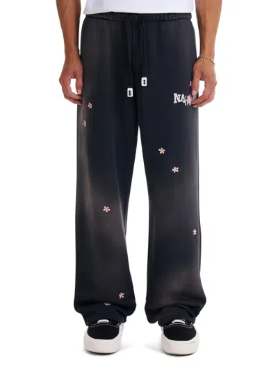 Nahmias Flower Gromes Wide-leg Trousers In Black