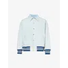 Nahmias Miracle Brand-embroidered Regular-fit Denim Jacket In Light Wash