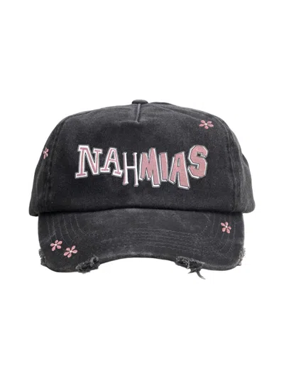 Nahmias Men's Logo Distressed Baseball Cap In Black