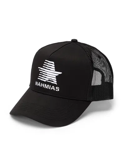 Nahmias Men's  Star Cotton Trucker Hat In Black