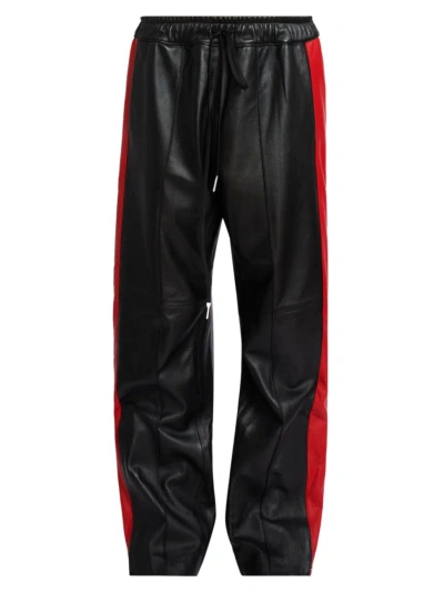 Nahmias Men's Queen Of The Coast Leather Track Trousers In Multicolored