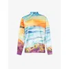 NAHMIAS NAHMIAS MENS RINCON SUNSET RINCON SUNSET GRAPHIC-PRINT REGULAR-FIT STRETCH-SILK SHIRT