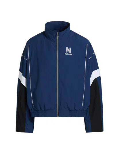 Nahmias Men's Warm Up Jacket In Blue