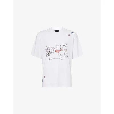 Nahmias Mens  X Disney Dream Graphic-print Cotton T-shirt Egg White