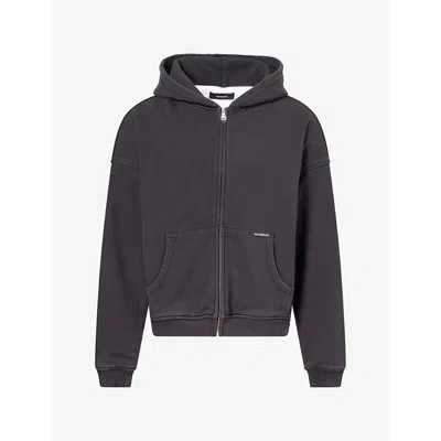 Nahmias Mens Logo-print Cotton Hoody Aged Black Xl