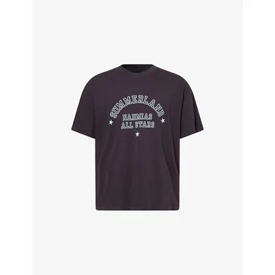 Nahmias Mens Off Black Jersey All Stars Boxy-fit Cotton T-shirt Xxl