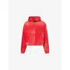 Nahmias Sunfade Boxy Zip Up Hoodie Sundace Cherry In Sunfade Cherry