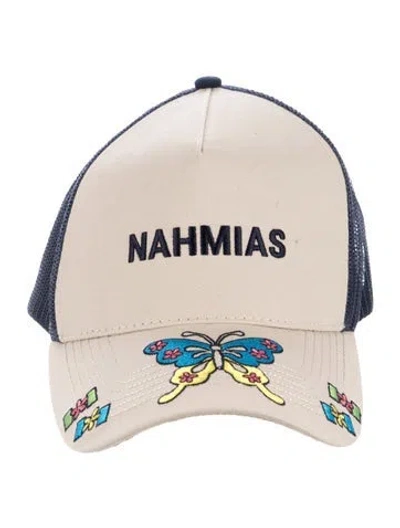 Pre-owned Nahmias Mesh Adjustable Baseball Cap In Blue