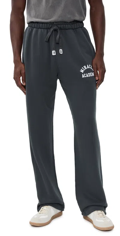 Nahmias Miracle Academy Wide Sweatpants Sunfade Black Cotton In Blue