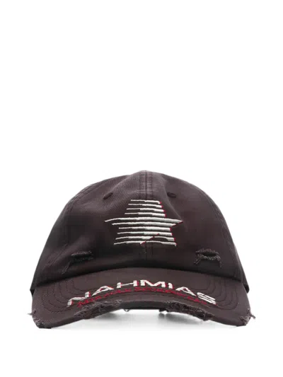 Nahmias Miracle Distressed-finish Baseball Hat In Black