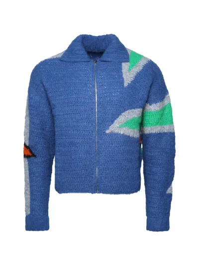 Nahmias Mvp Crochet Cardigan In Blue