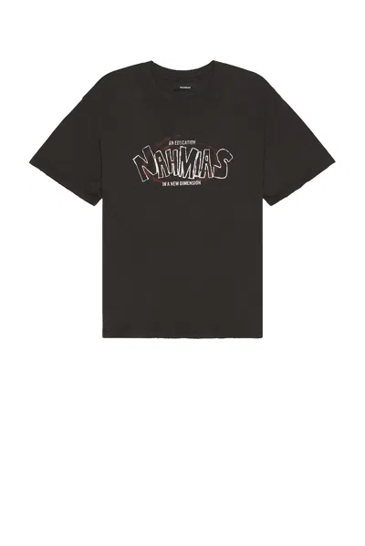 Nahmias No Rolling Boxy T-shirt In Off Black
