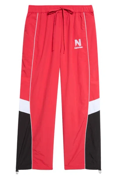 Nahmias Nylon Warm Up Pants In Red
