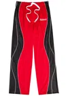 Nahmias Ollie Logo Panelled Jersey Track Pants In Red