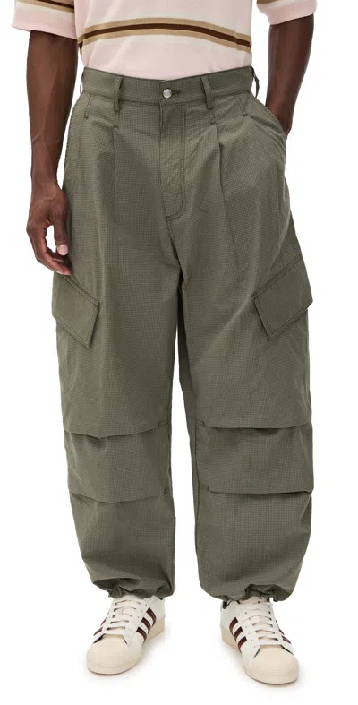 Nahmias Oversized Cargos Olive Light Weight Technical In Green